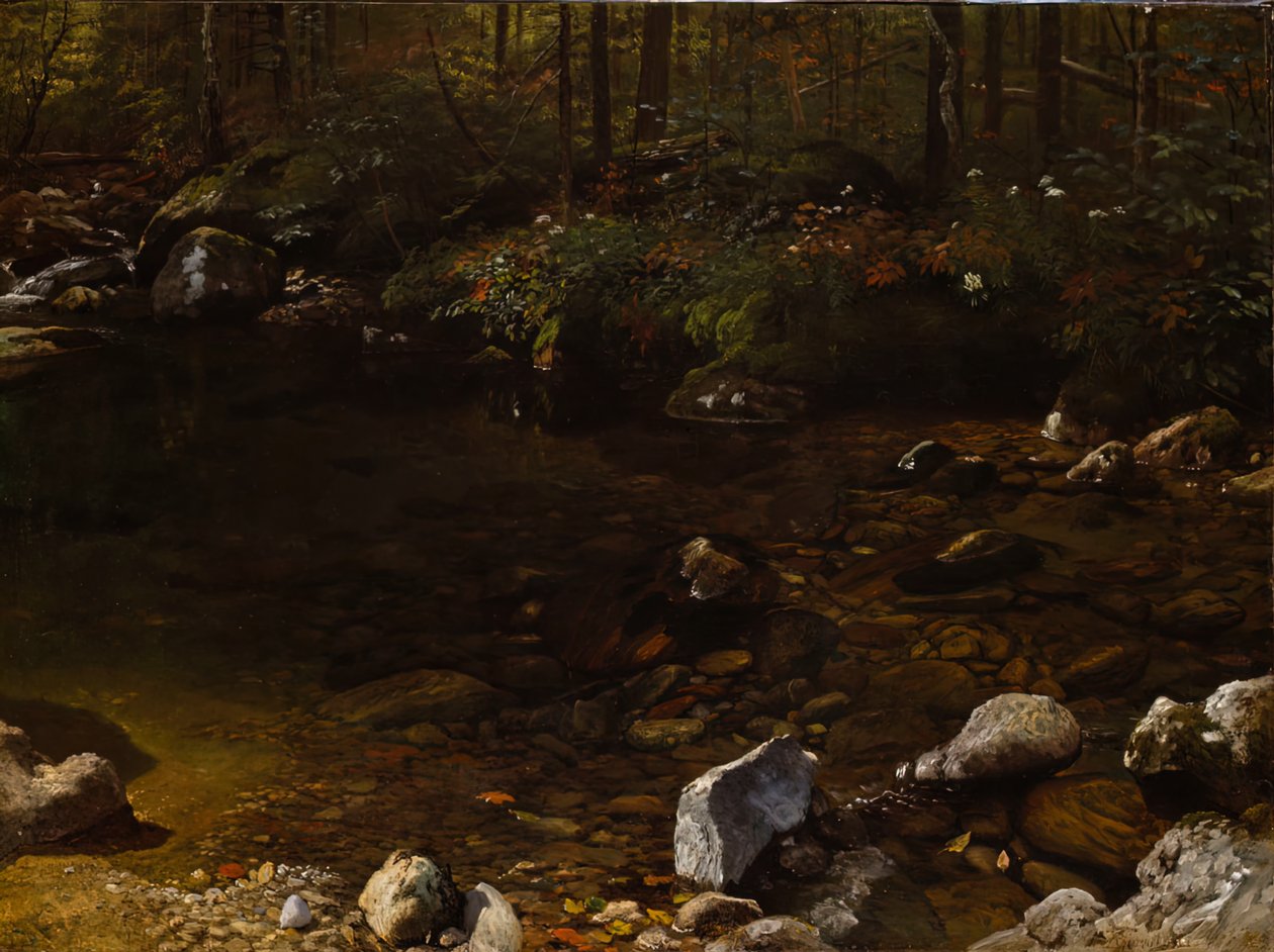 Schattiger Teich, Weiße Berge, New Hampshire, ca. 1869 von Albert Bierstadt