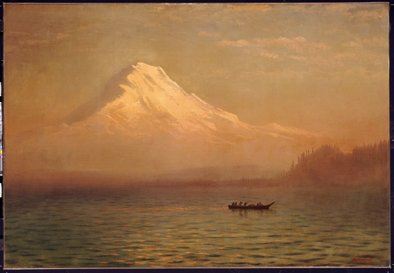 Sonnenaufgang auf dem Mount Tacoma von Albert Bierstadt