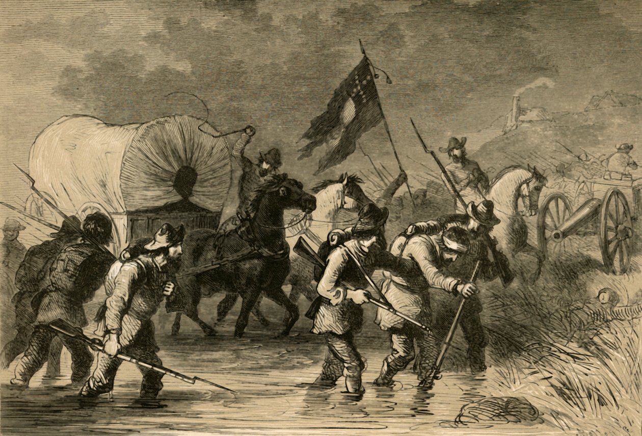 Lees Rückzug nach der Schlacht von Gettysburg, 1878 von Albert Bobbett
