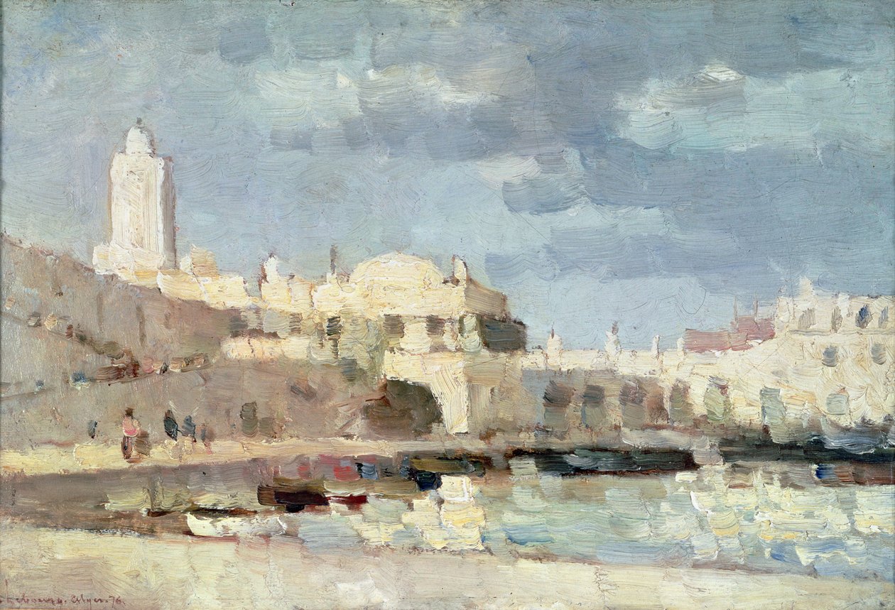 Der Hafen von Algier, 1876 von Albert Charles Lebourg