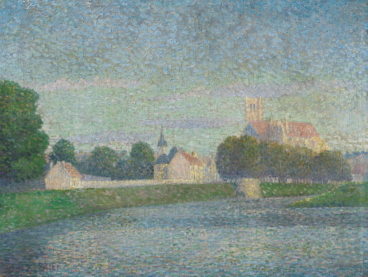 Morgen auf der Marne in Meaux von Albert Dubois-Pillet