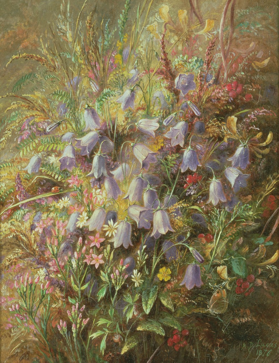 Glockenblumen und andere Waldblumen und Gräser von Albert Durer Lucas