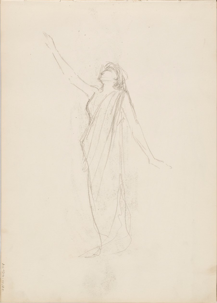 Aino Ackté als Alcestis, Skizze von Albert Edelfelt