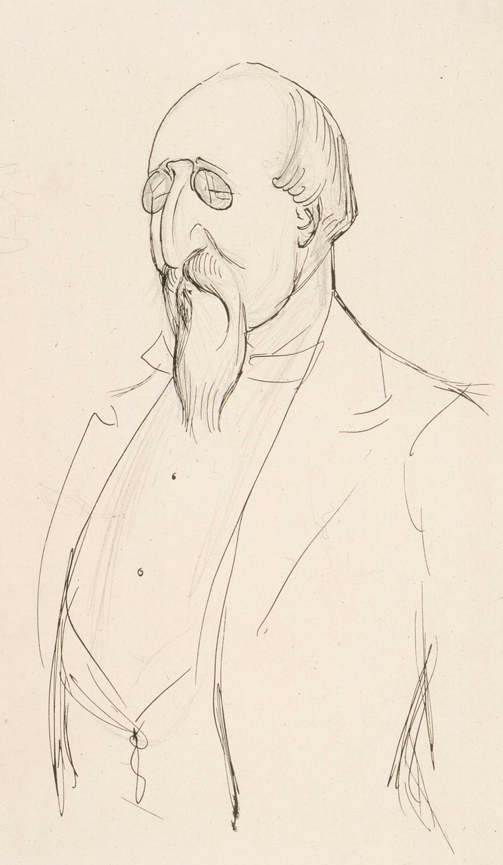 Karikatur von Leo Mechelin von Albert Edelfelt