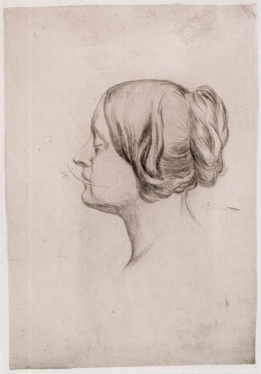 Kopf einer Frau von Albert Edelfelt