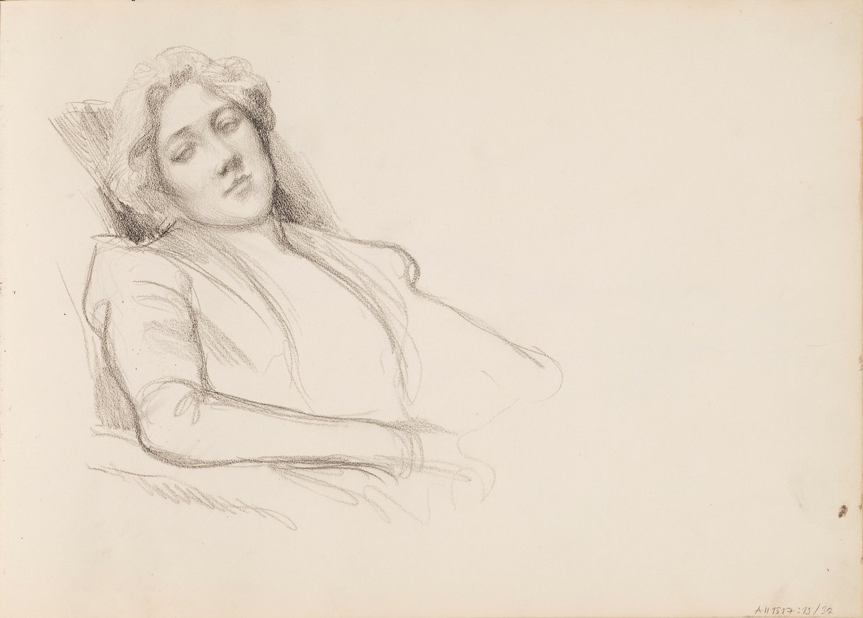 Sitzende Frau, Halbporträt von Albert Edelfelt