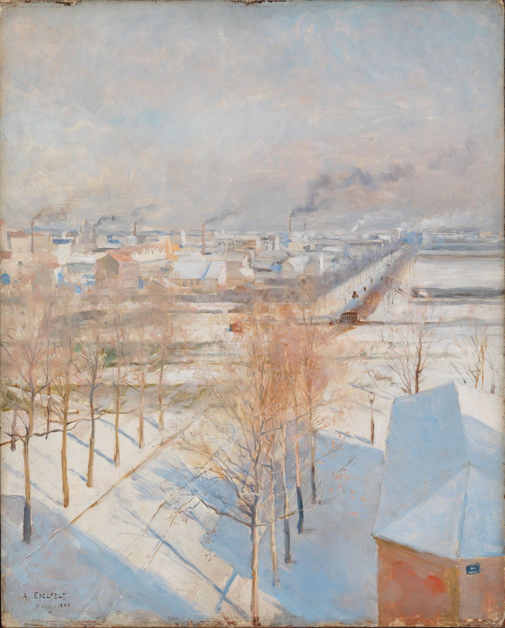 Paris im Schnee von Albert Edelfelt