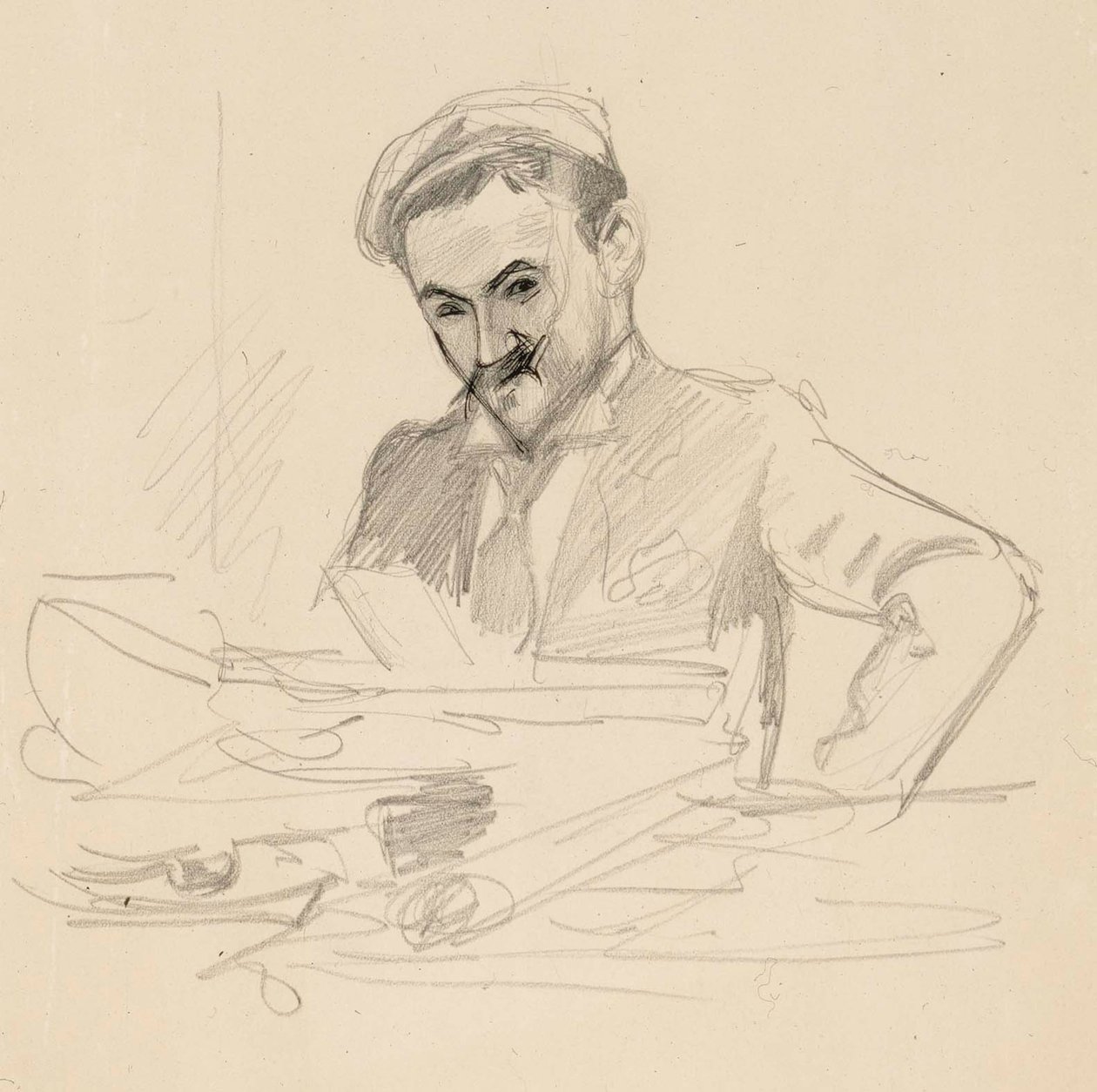 Porträt des Künstlers, Graf Louis Sparre von Albert Edelfelt