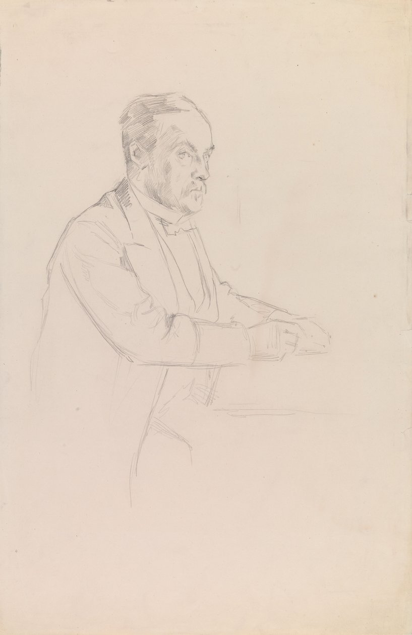 Porträt von Louis Pasteur, Skizze von Albert Edelfelt
