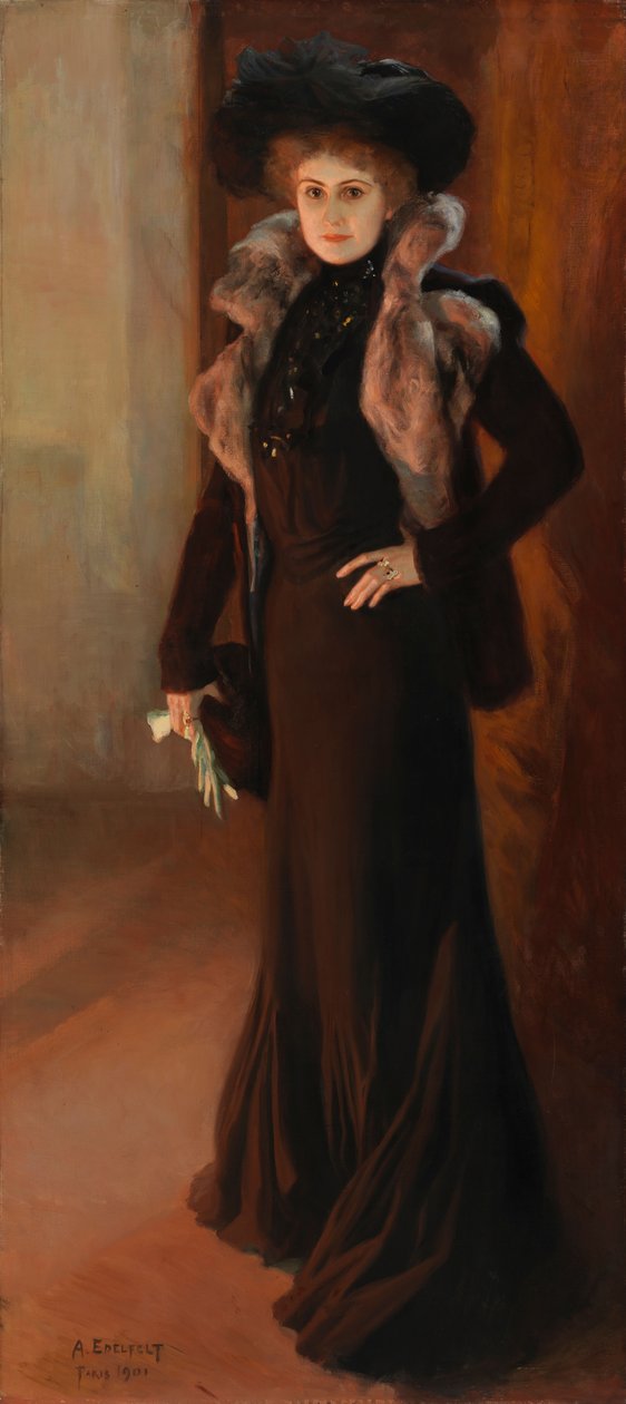 Porträt der Opernsängerin Aino Ackté von Albert Edelfelt