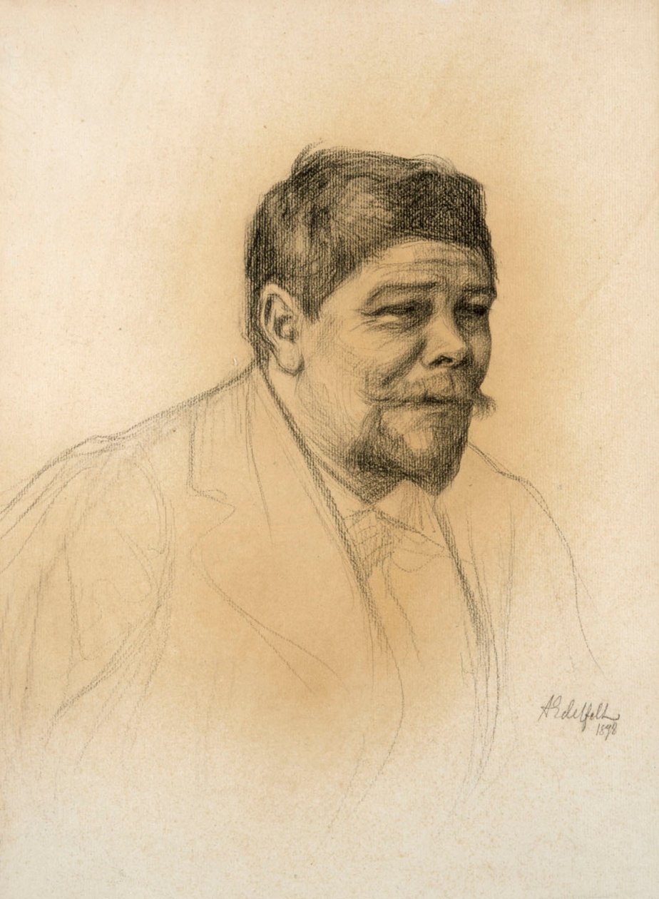 Porträt des Bildhauers Robert Stigell von Albert Edelfelt