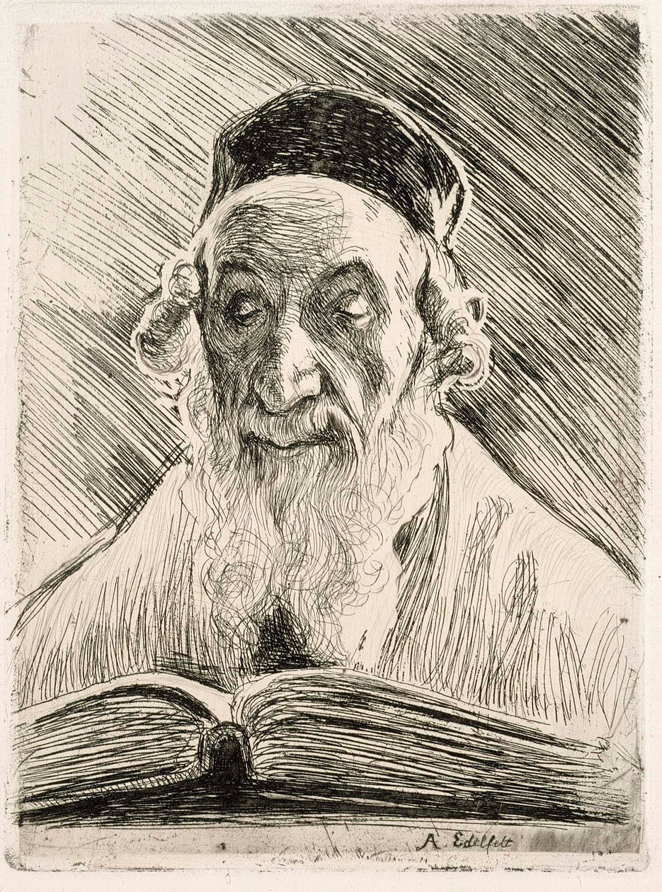 Rabbi beim Lesen von Albert Edelfelt