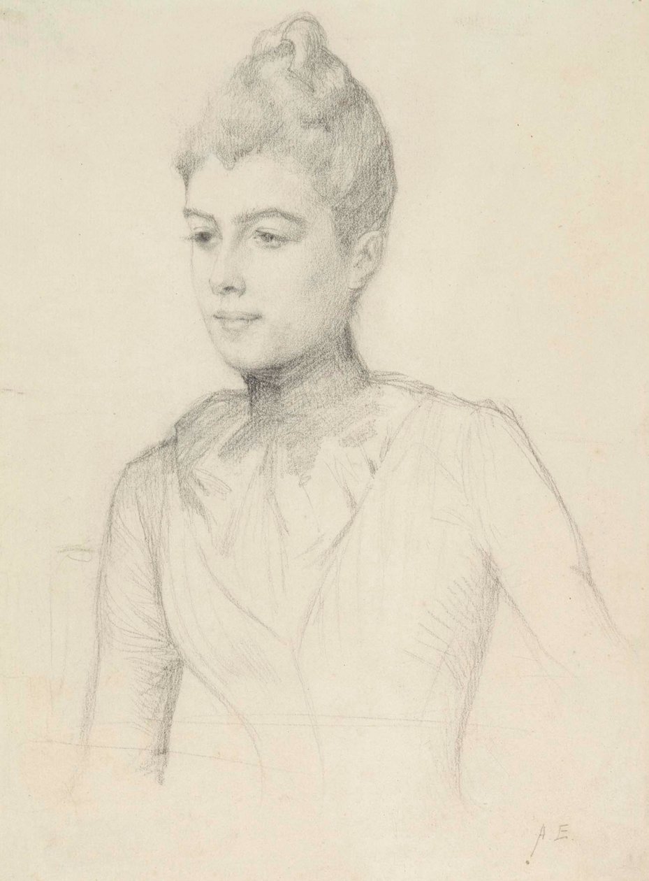 Studie für das Porträt von Elisabeth Marti (geb. Grosjean); Frauenbüste von Albert Edelfelt