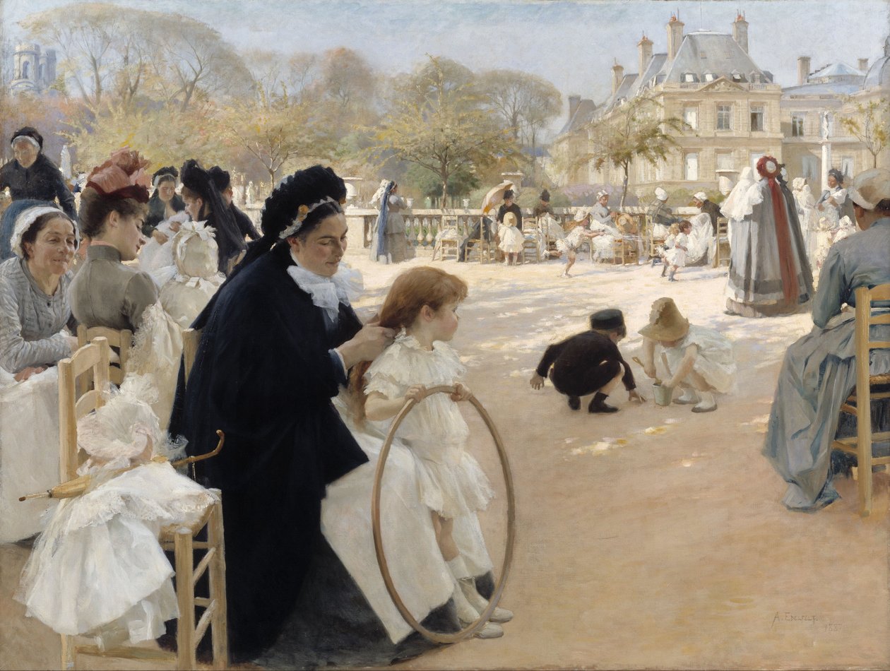 Die Luxemburger Gärten, Paris von Albert Gustaf Aristides Edelfelt