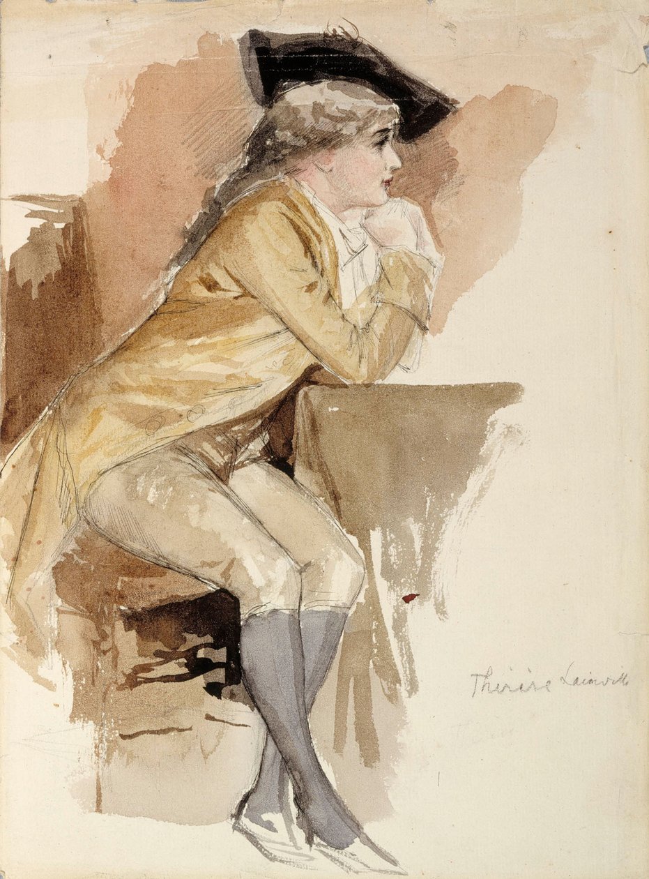 Thérèse Lainville im 18. Jahrhundert gekleidet von Albert Edelfelt