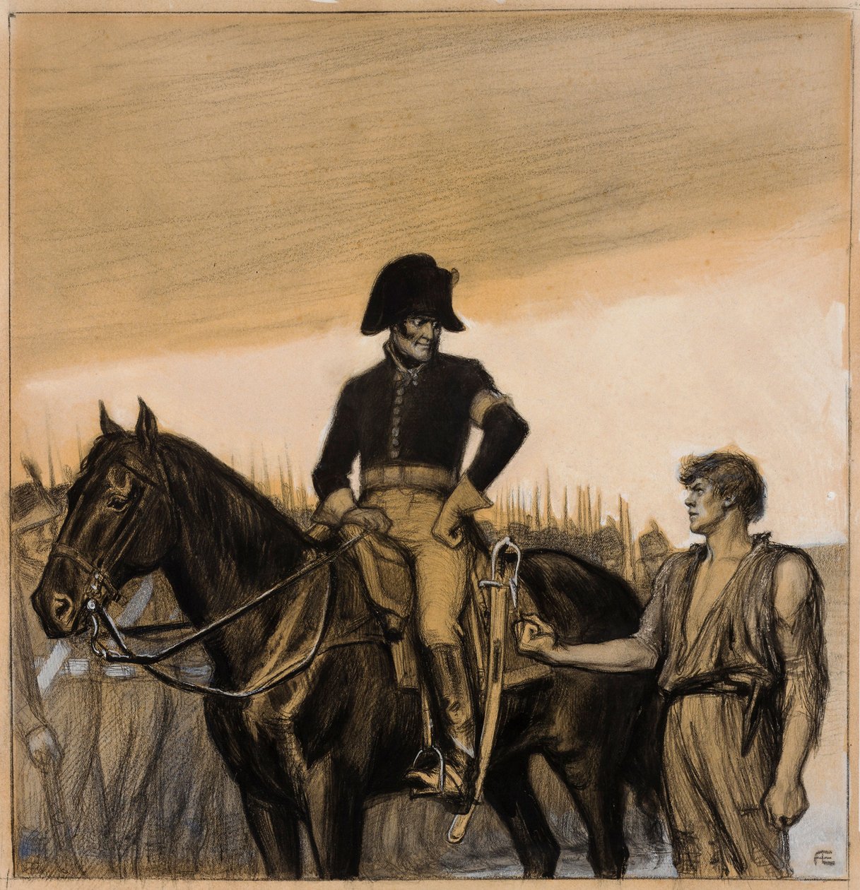 Diese Faust ist mein Schutz (Originalillustration für die Geschichten von Fähnrich Stål) von Albert Edelfelt