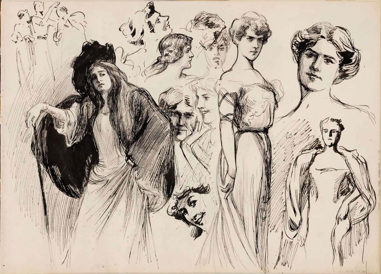 Frauenfiguren von Albert Edelfelt