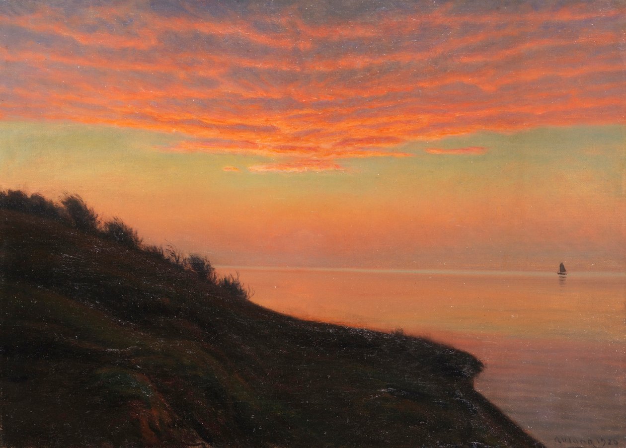 Abendstimmung an der dänischen Küste von Albert Edvard Wang