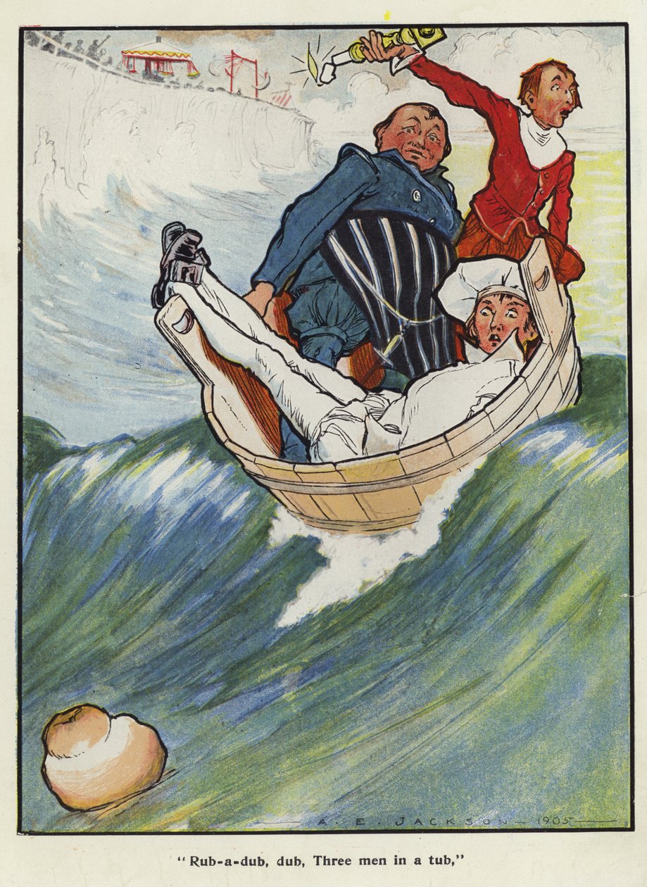 Rub-a-dub, dub, drei Männer in einer Wanne von Albert Edward Jackson