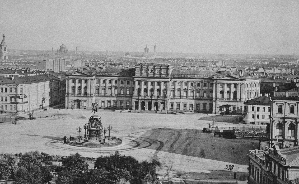 Der Mariinsky-Palast auf dem Isaaksplatz in Sankt Petersburg, 1870er Jahre von Albert Felisch