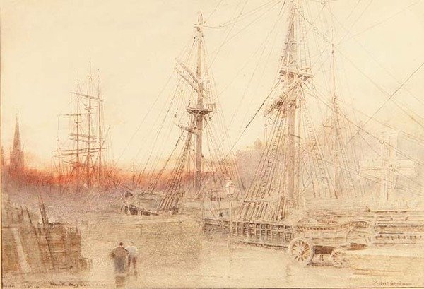 Bristol, wenn die Arbeit des Tages getan ist von Albert Goodwin