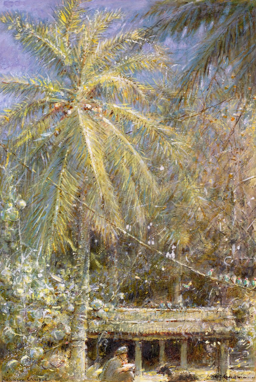 Die Geschichte des Schiffbruchs aus Robinson Crusoe von Albert Goodwin