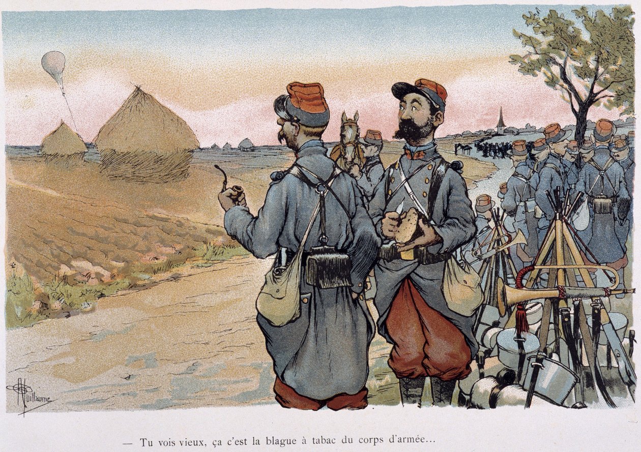 Militärische Aerostation (in „Album militaire“ von Albert Guillaume (1873-1942), ca. 1900) von Albert Guillaume