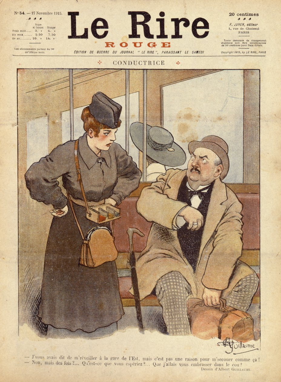 Der Zugführer, Karikatur aus Le Rire Rouge, 27. November 1915 von Albert Guillaume