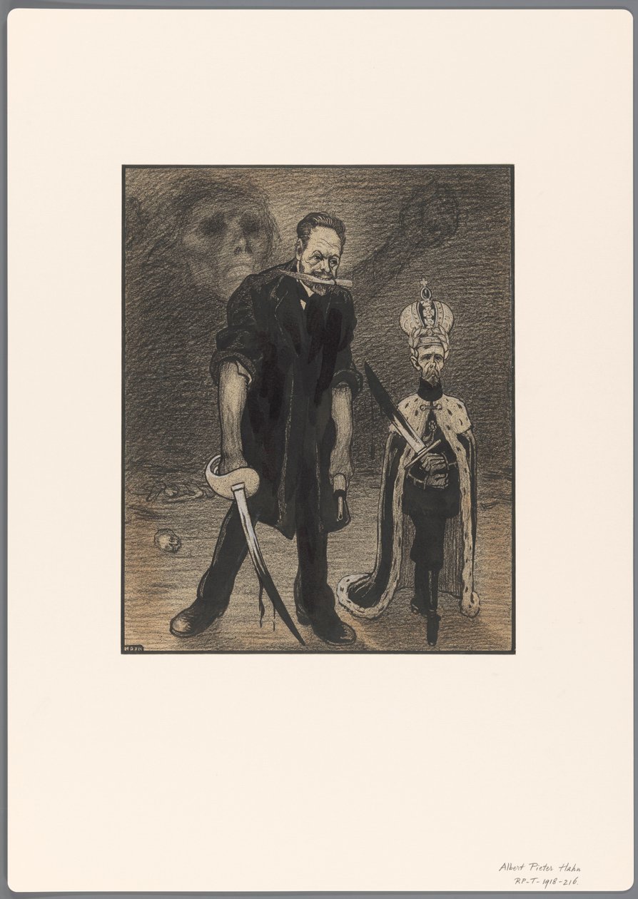 Entwurf für eine politische Karikatur: die Russische Revolution von Albert Hahn (I)