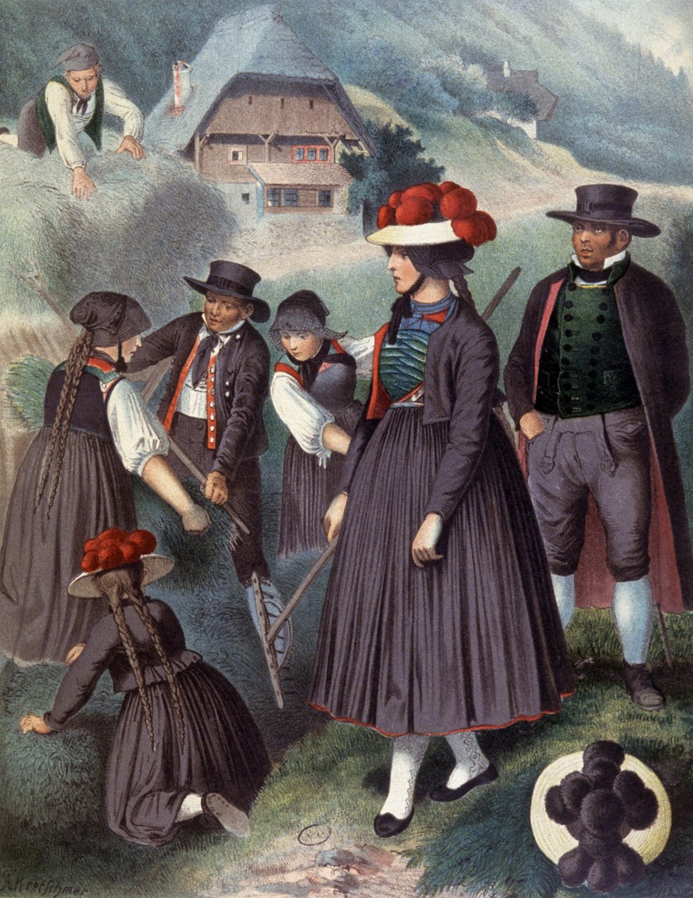 Bauern in der Umgebung von Baden, um 1860 von Albert Kretschmer