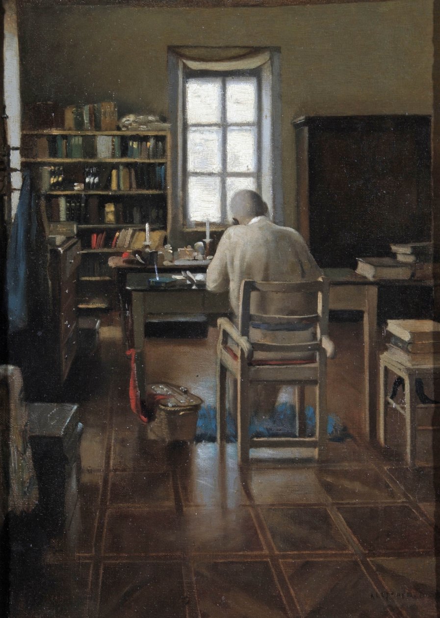 Sir Richard Burton in seinem Arbeitszimmer, 1889 von Albert Letchford