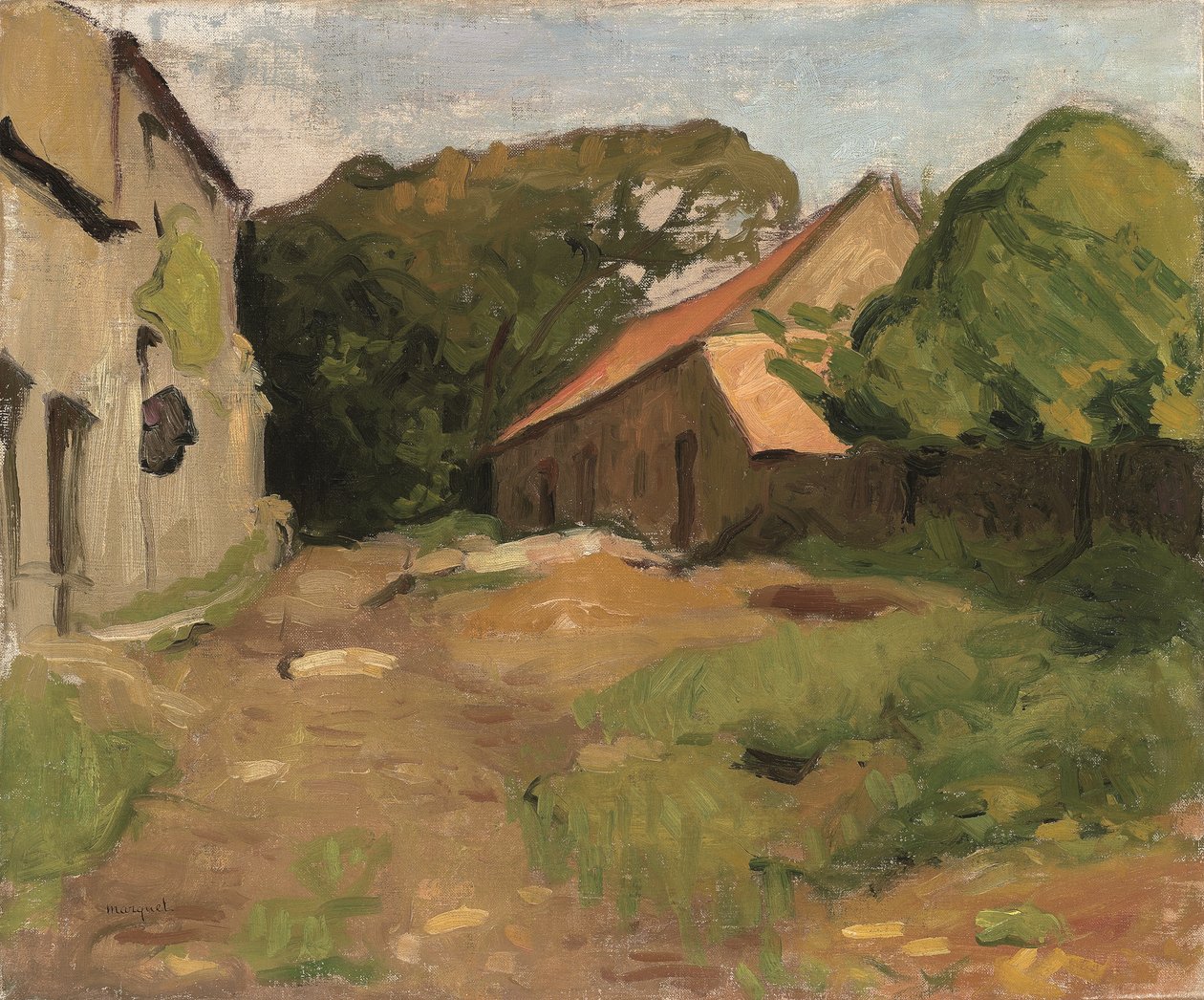 Bauernhofhof in La Percaillerie (Normandie) von Albert Marquet