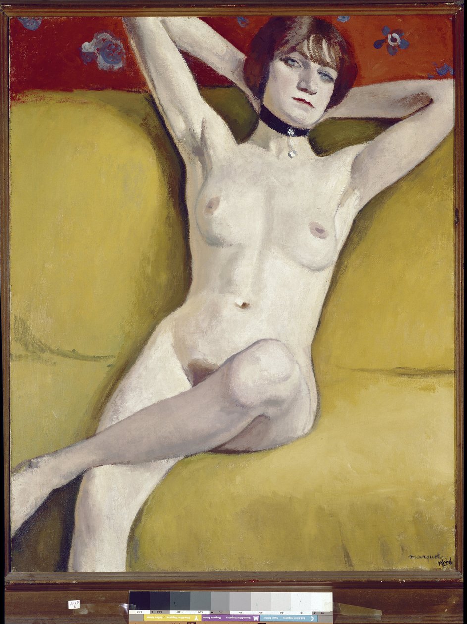 Akt auf der Couch von Albert Marquet