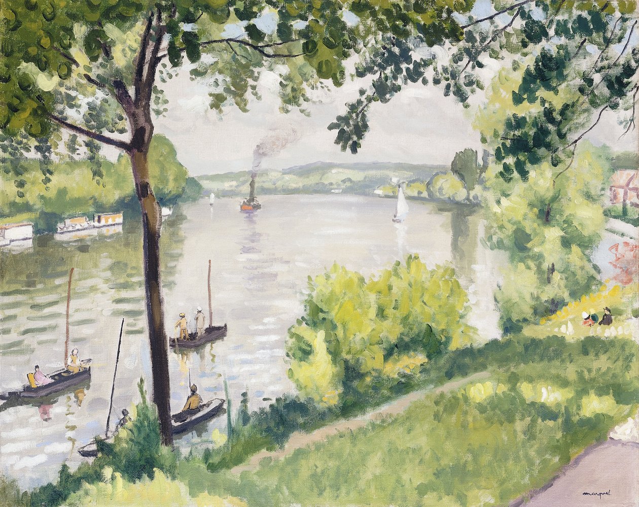 Ufer bei Triel (Der Schlepper) von Albert Marquet