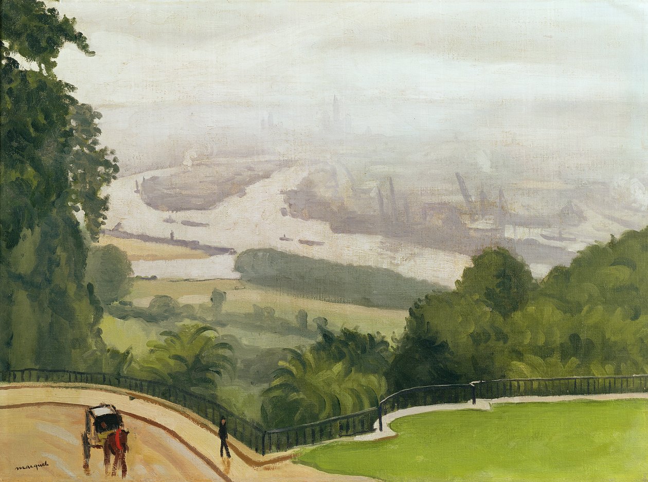 Der Hafen von Rouen von Albert Marquet