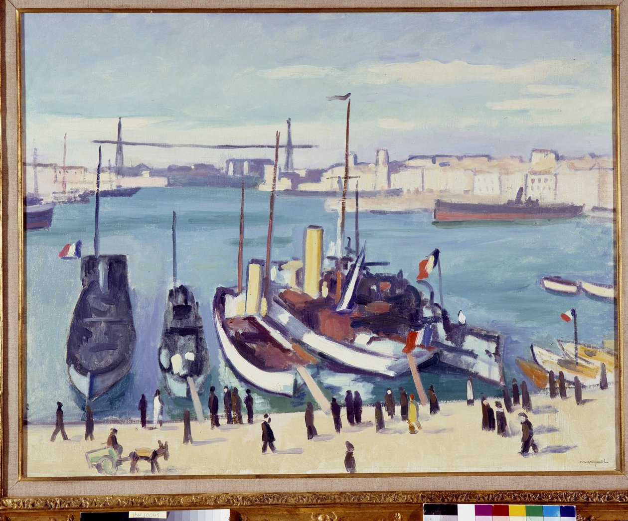 Der Hafen von Marseille mit der Fährbrücke (Gemälde) 20. Jahrhundert von Albert Marquet