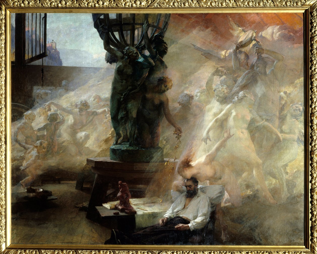 Der Tod von Jean Baptiste Carpeaux (1827-1875) von Albert Pierre Rene Maignan