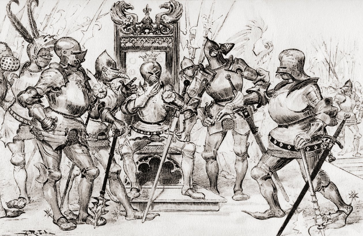 Der Rat der Hauptleute von Picrochole von Albert Robida