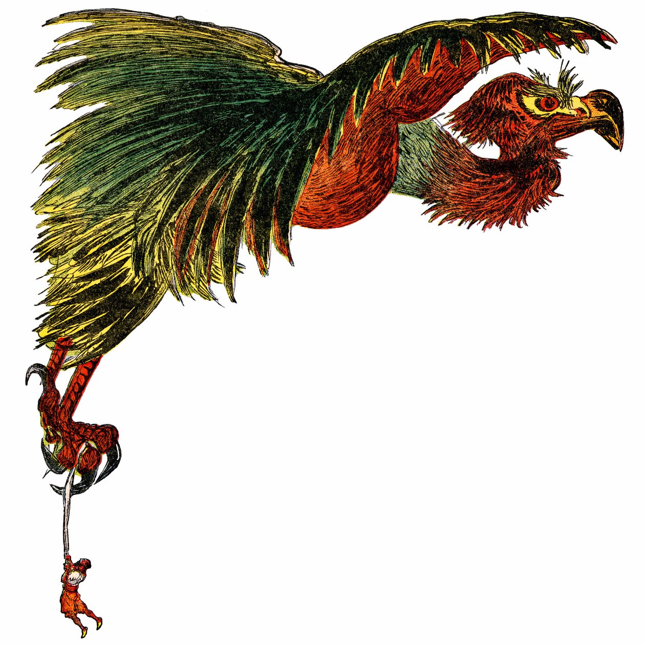 Sindbad der Seefahrer - Märchen aus Tausendundeiner Nacht - Illustration eines Buches von 1948 (Fortin-Ausgabe, Sammlung Wunderbare Kindheitsbilder) erzählt seine Abenteuer - Illustration von Albert Robida - Zweite Reise: S von Albert Robida