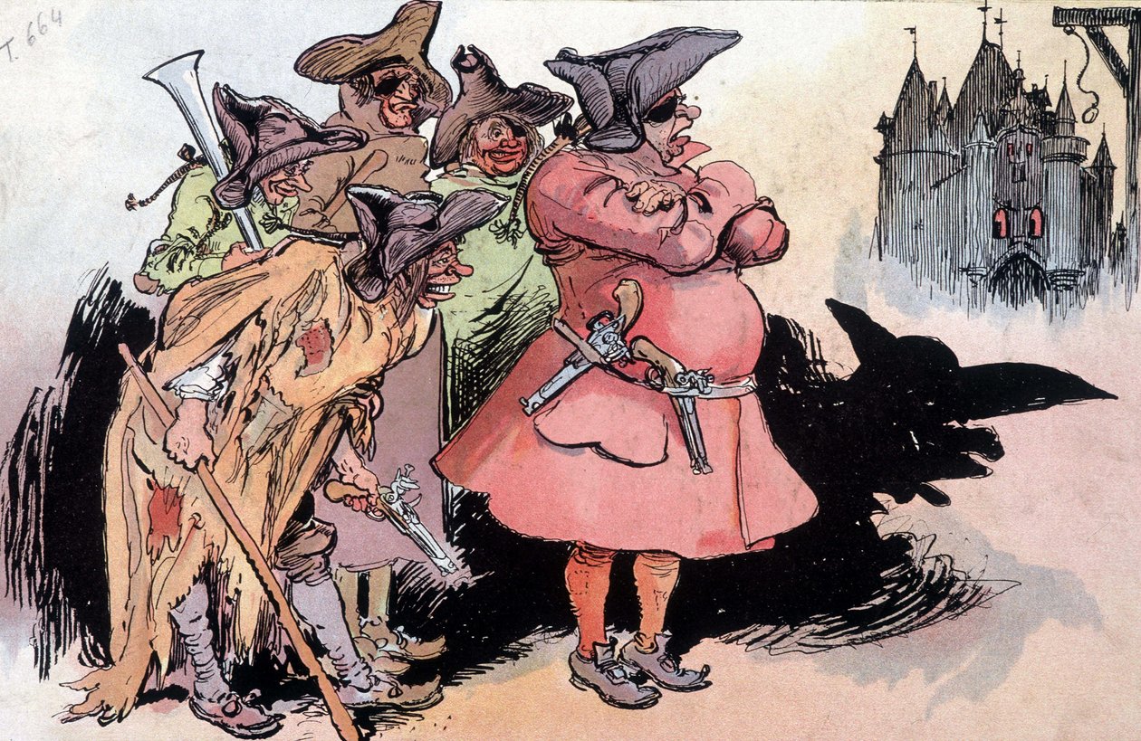 Die 2 Patronen von Montfrileux, ill. von Robida, n.d. 19. Jahrhundert von Albert Robida