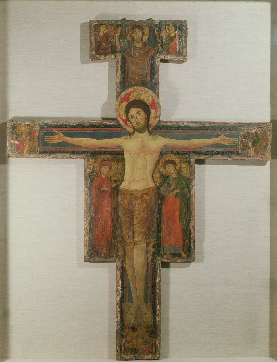 Die Kreuzigung mit der Jungfrau Maria und St. Johannes von Alberto Sotio
