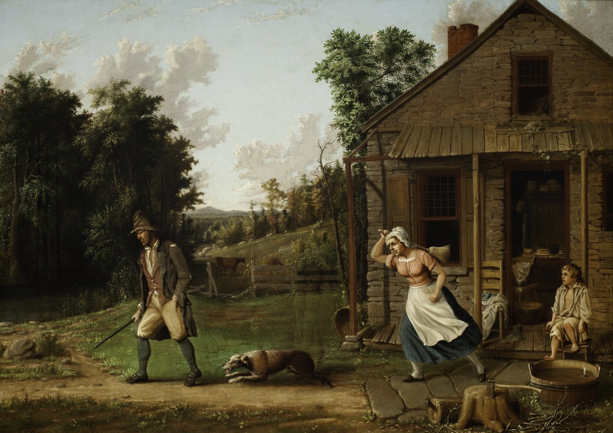 Rip Van Winkle von Dame Van Winkle aus dem Haus gejagt, 1880 von Albertus D.O Browere