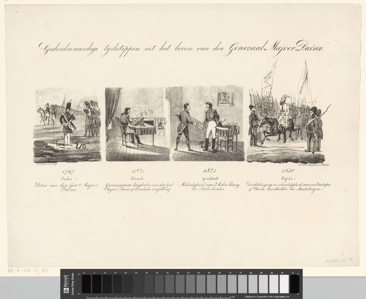 Karikatur von General Daine von Albertus Verhoesen