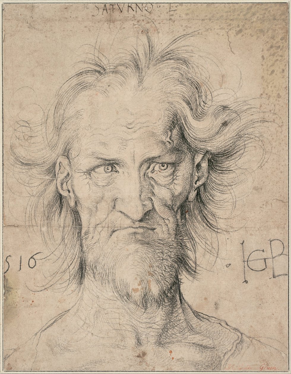 Kopf eines bärtigen alten Mannes (Saturn), 1516 von Albrecht Dürer