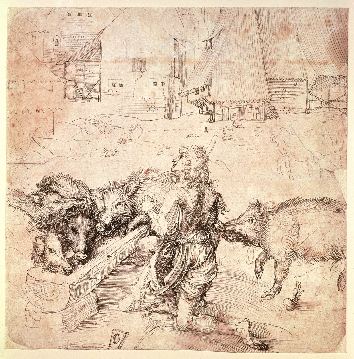Studie für eine Gravur des verlorenen Sohnes von Albrecht Dürer