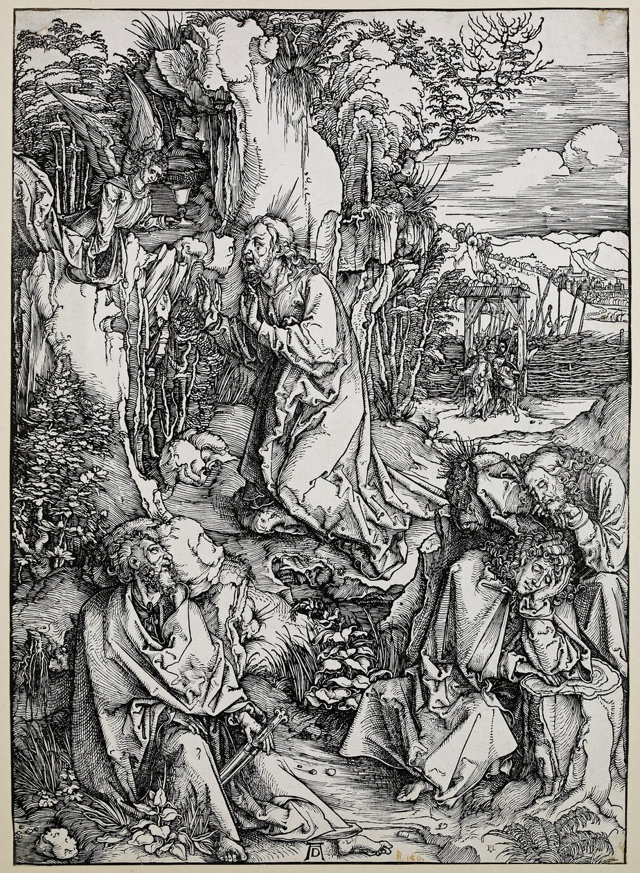 Christus am Ölberg, 149699 (Holzschnitt mit einigen alten Reparaturen in Tinte) von Albrecht Dürer