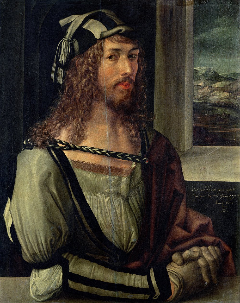 Studie für Selbstporträt mit einem Handschuh, ca. 1498 von Albrecht Dürer