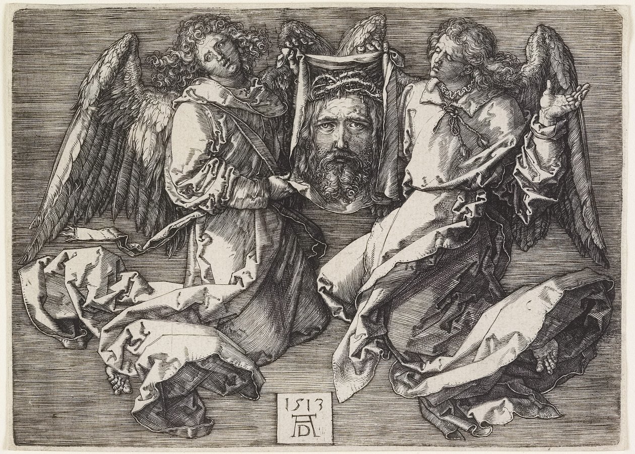 Schweißtuch von zwei Engeln gehalten, 1513 von Albrecht Dürer