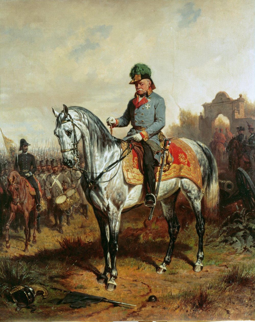 Feldmarschall Josef Graf Radetzky, Oberbefehlshaber während der Feldzüge gegen Italien von Albrecht Adam