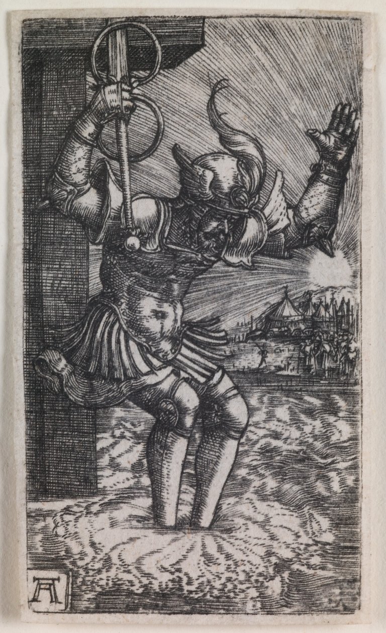 Horatius Cocles springt in den Tiber von Albrecht Altdorfer